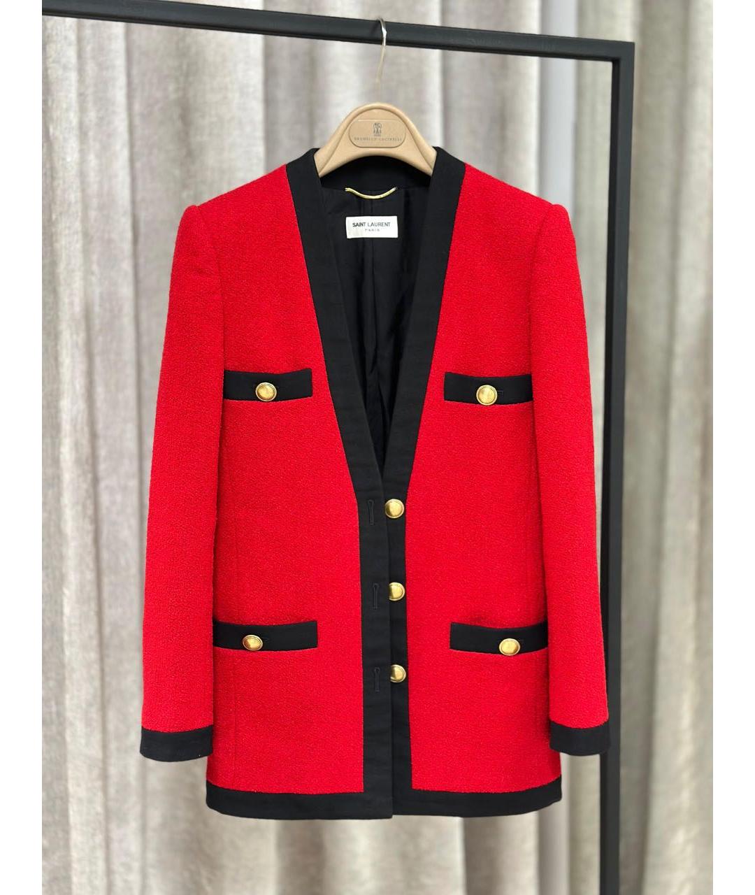 SAINT LAURENT Красный жакет/пиджак, фото 3
