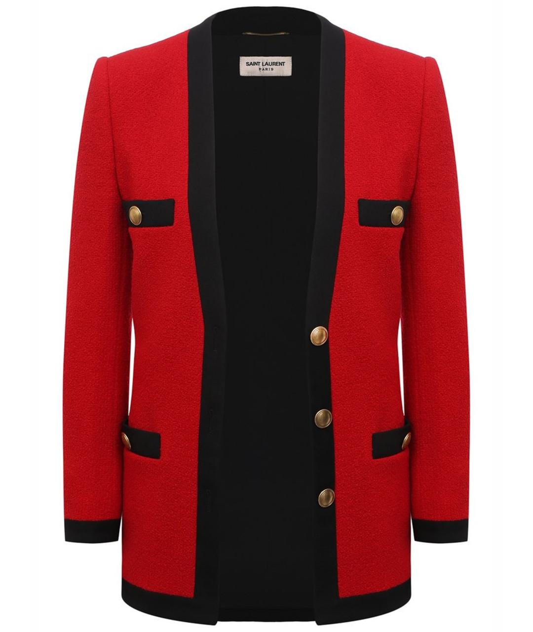 SAINT LAURENT Красный жакет/пиджак, фото 1