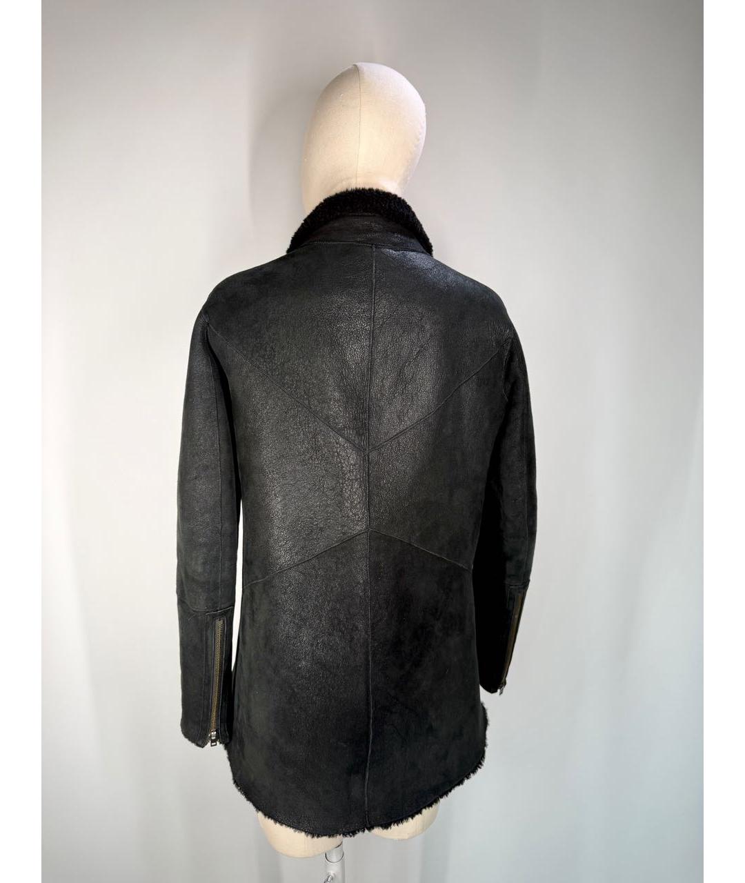 HELMUT LANG Черная меховая дубленка, фото 2