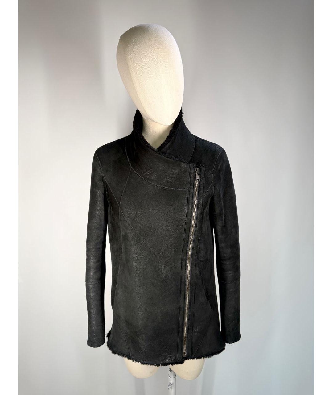 HELMUT LANG Черная меховая дубленка, фото 5