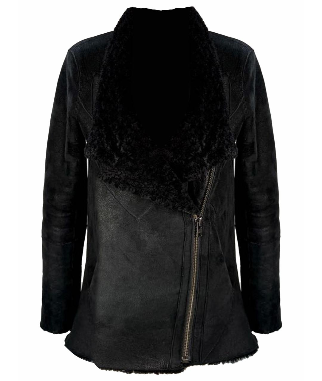 HELMUT LANG Черная меховая дубленка, фото 1