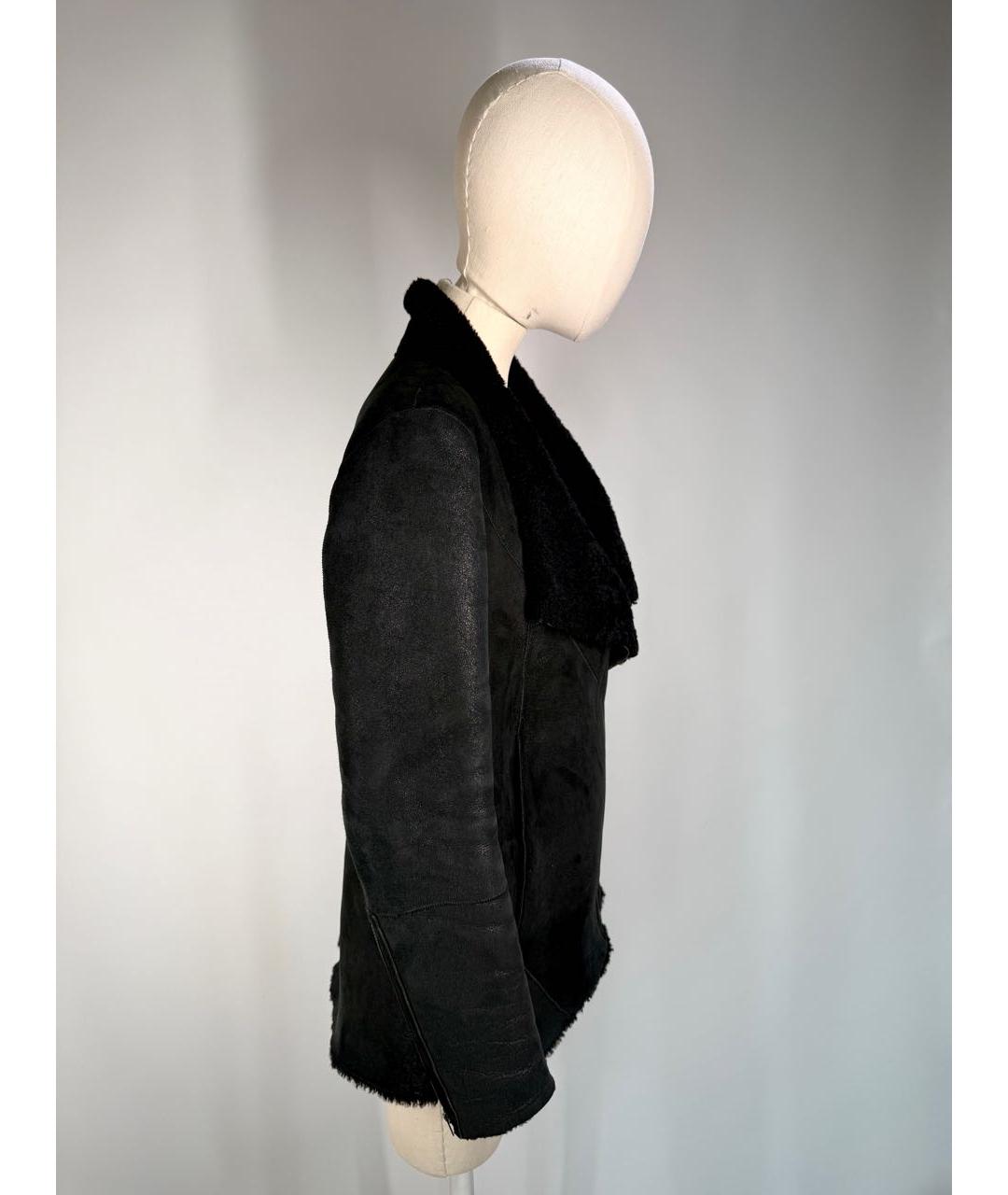 HELMUT LANG Черная меховая дубленка, фото 7