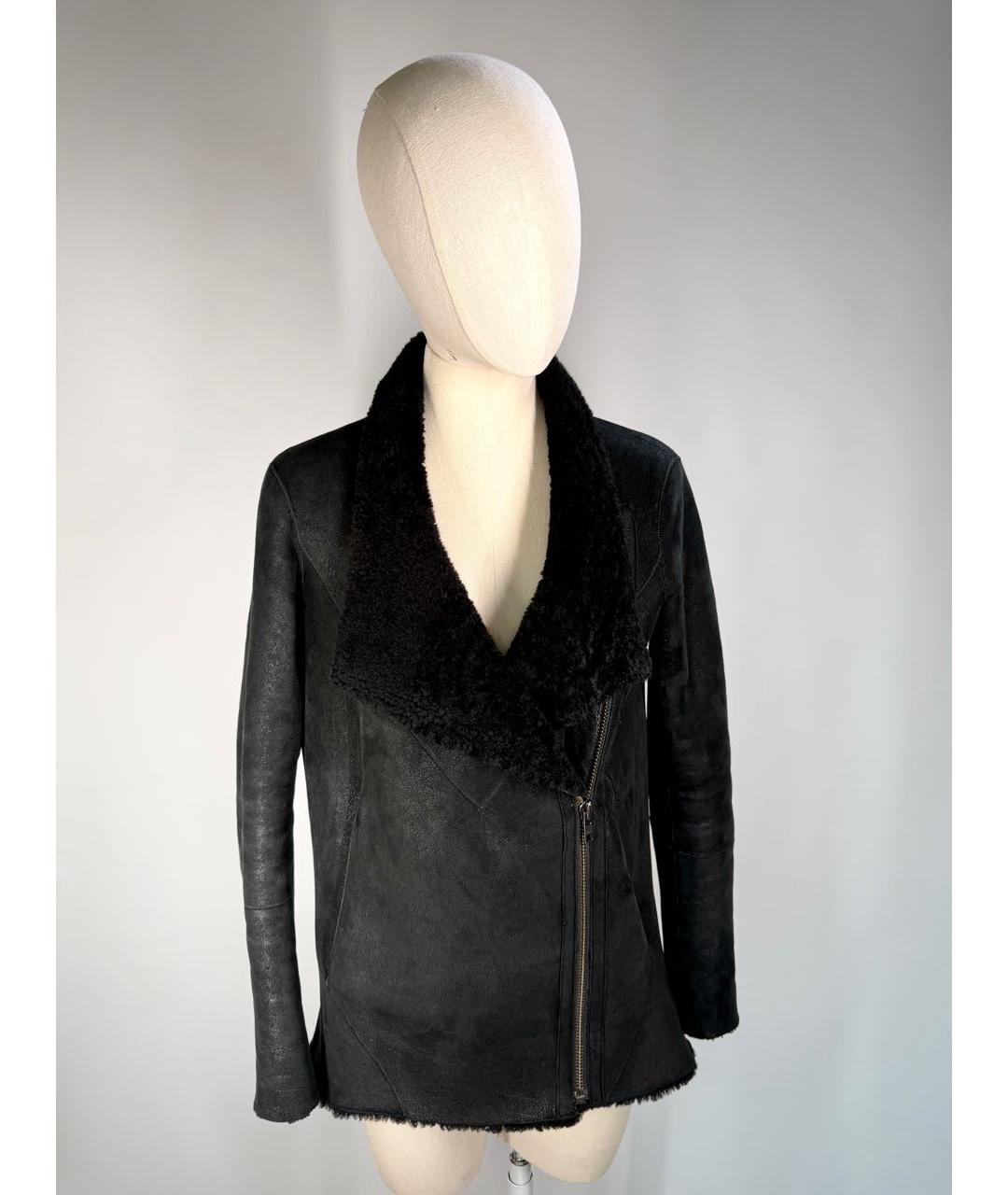 HELMUT LANG Черная меховая дубленка, фото 9