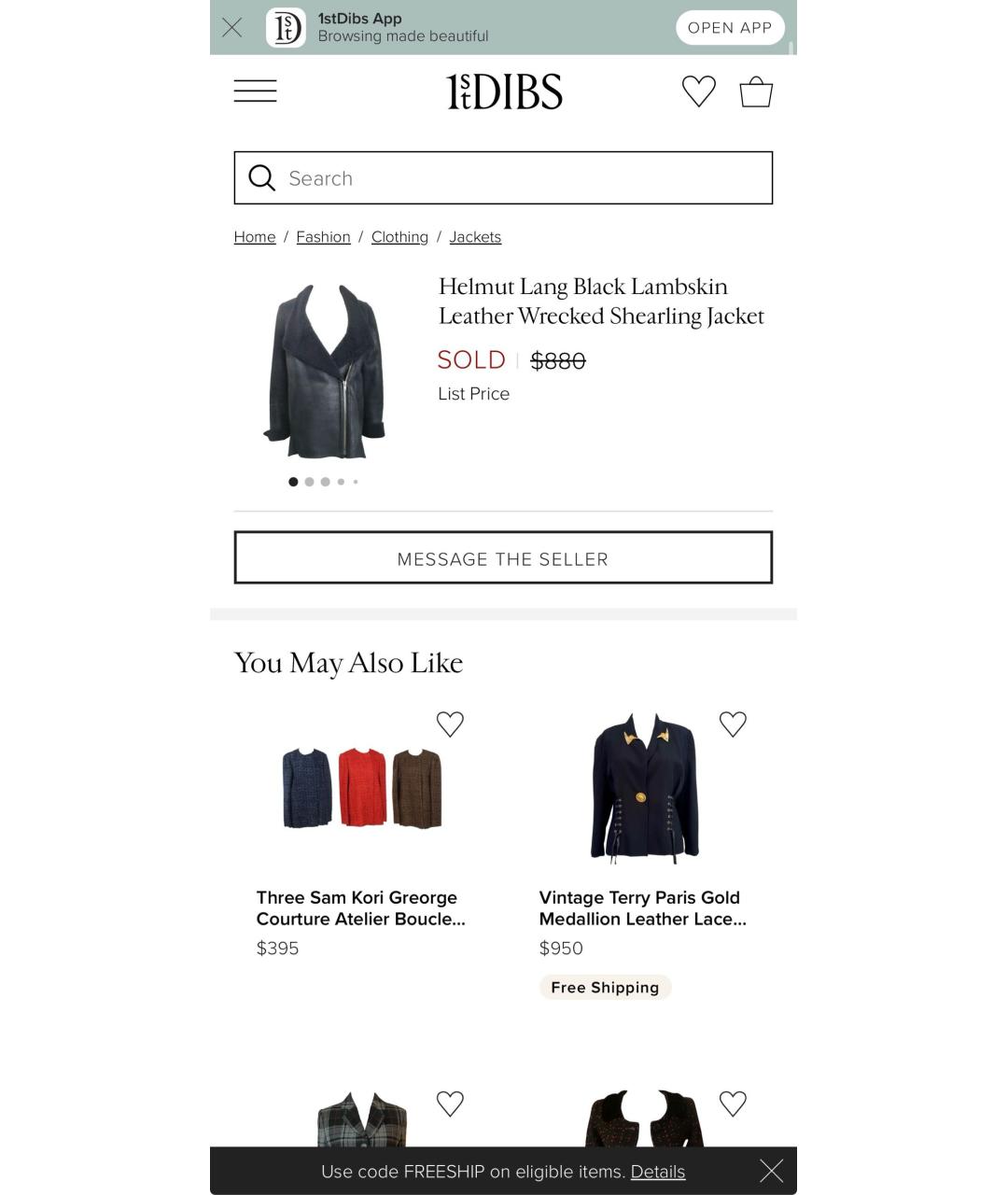 HELMUT LANG Черная меховая дубленка, фото 3