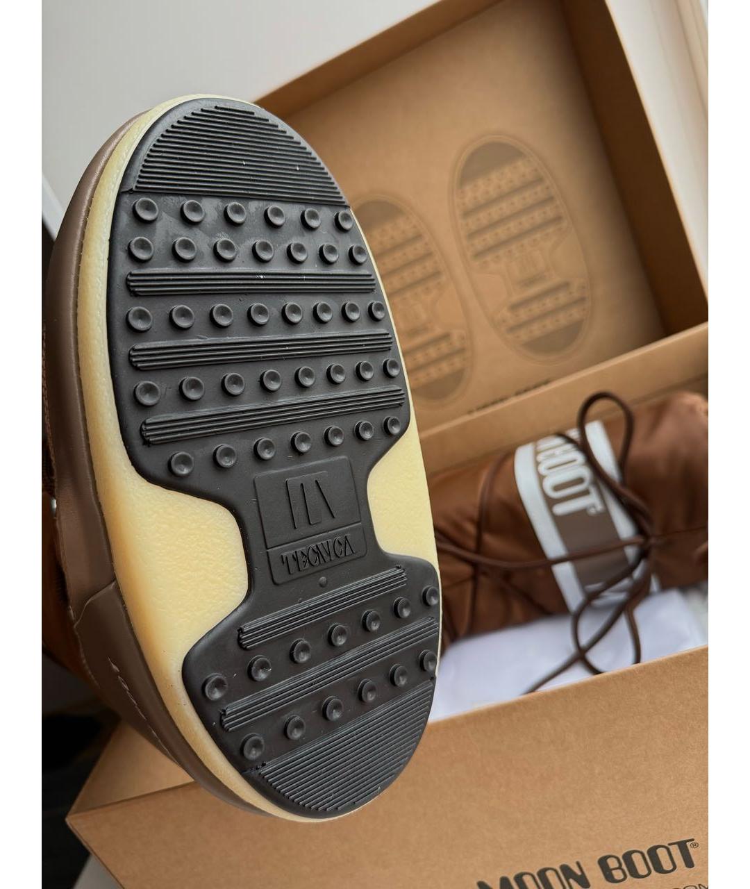 MOON BOOT Коричневые текстильные сапоги, фото 8