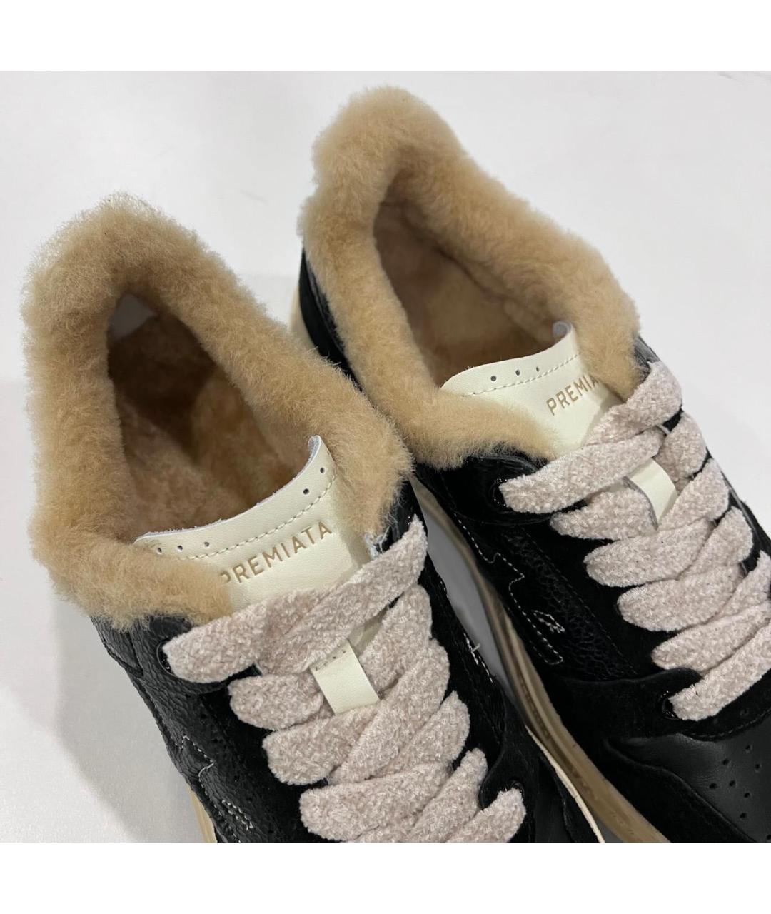 PREMIATA Черные кожаные кеды, фото 4