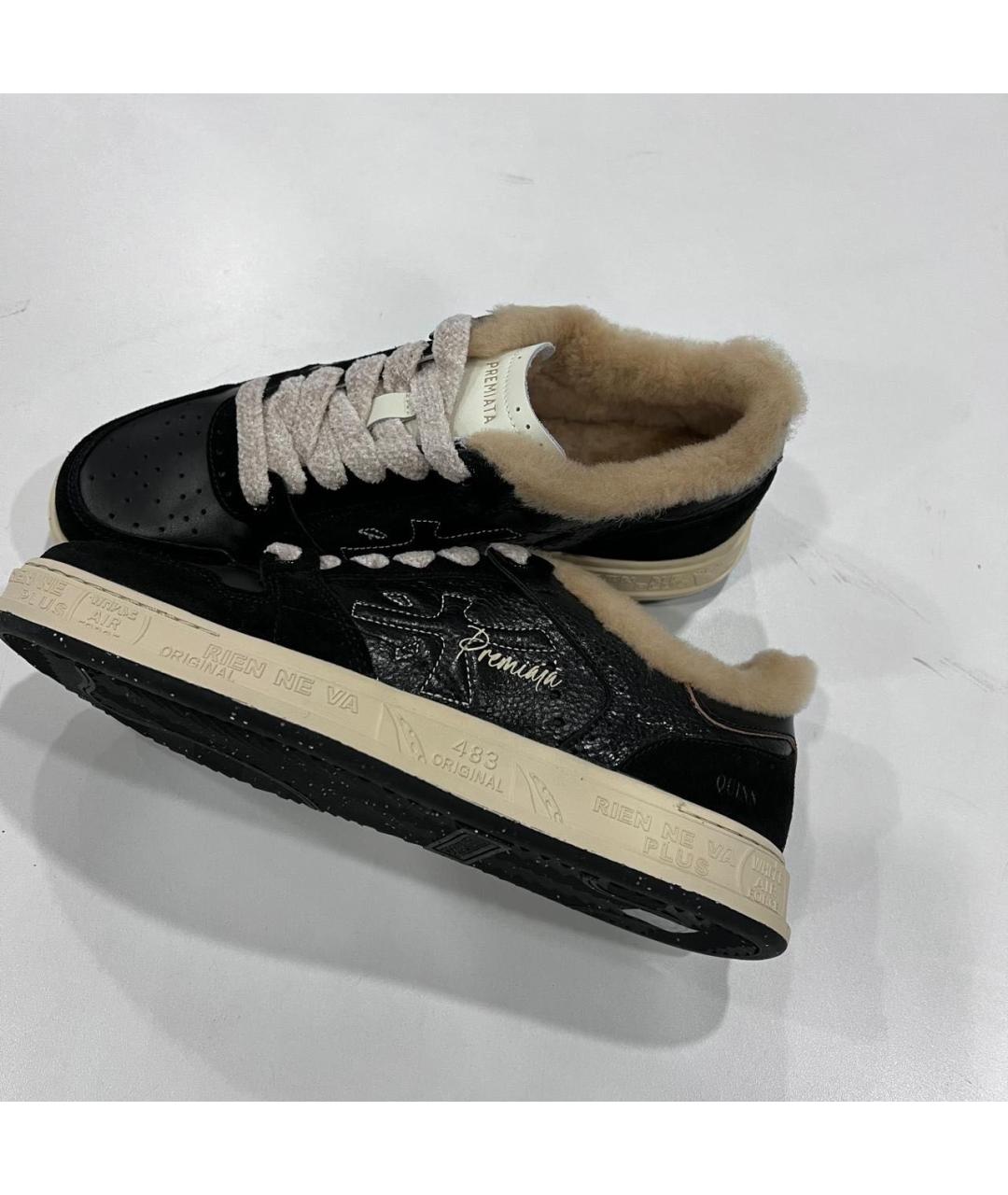 PREMIATA Черные кожаные кеды, фото 2