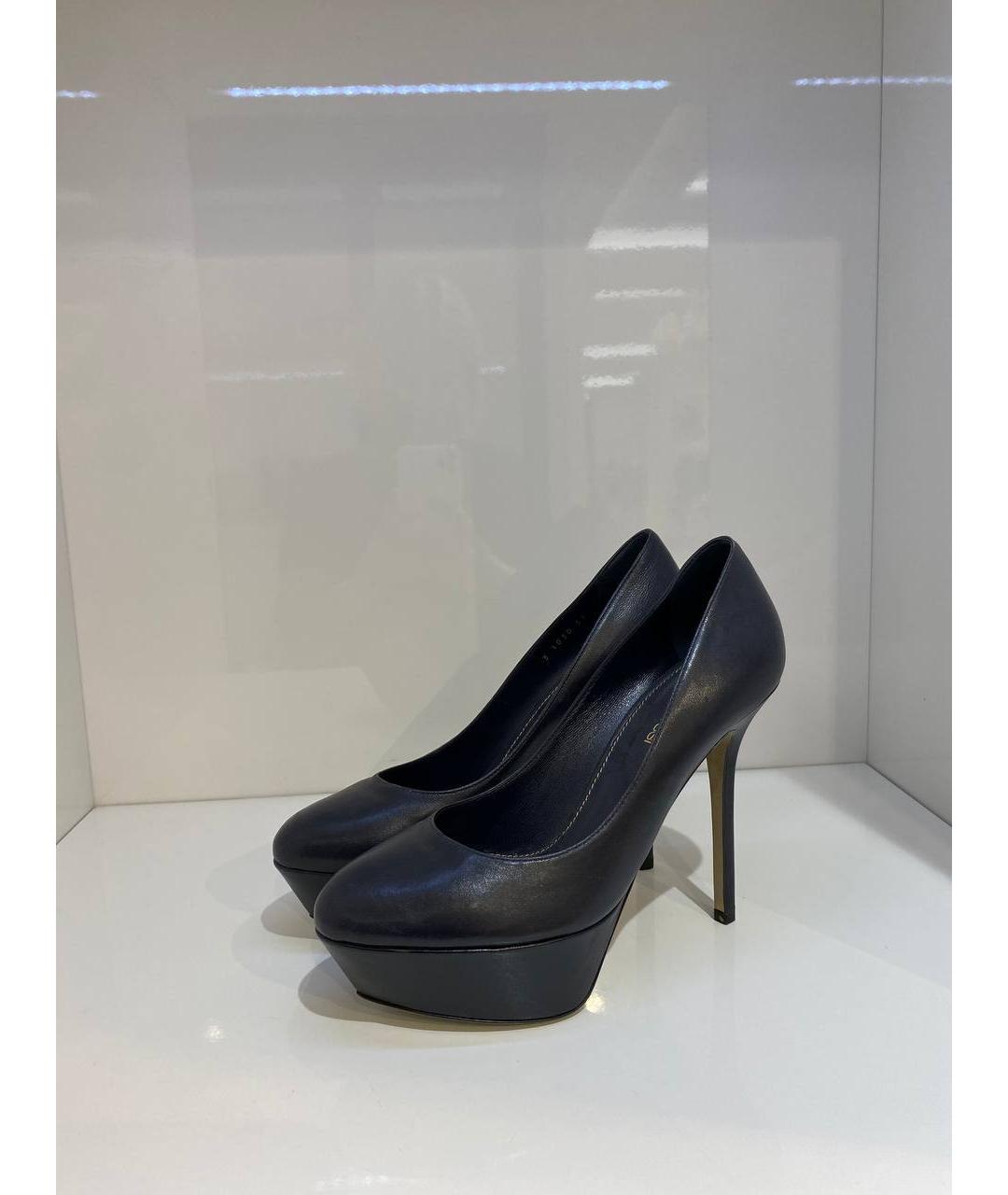 SERGIO ROSSI Черные кожаные туфли, фото 2