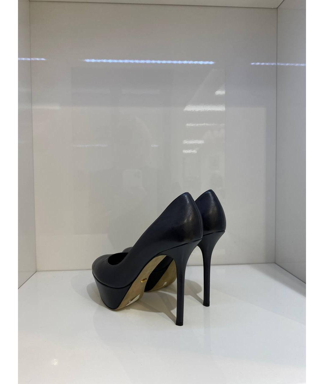 SERGIO ROSSI Черные кожаные туфли, фото 3