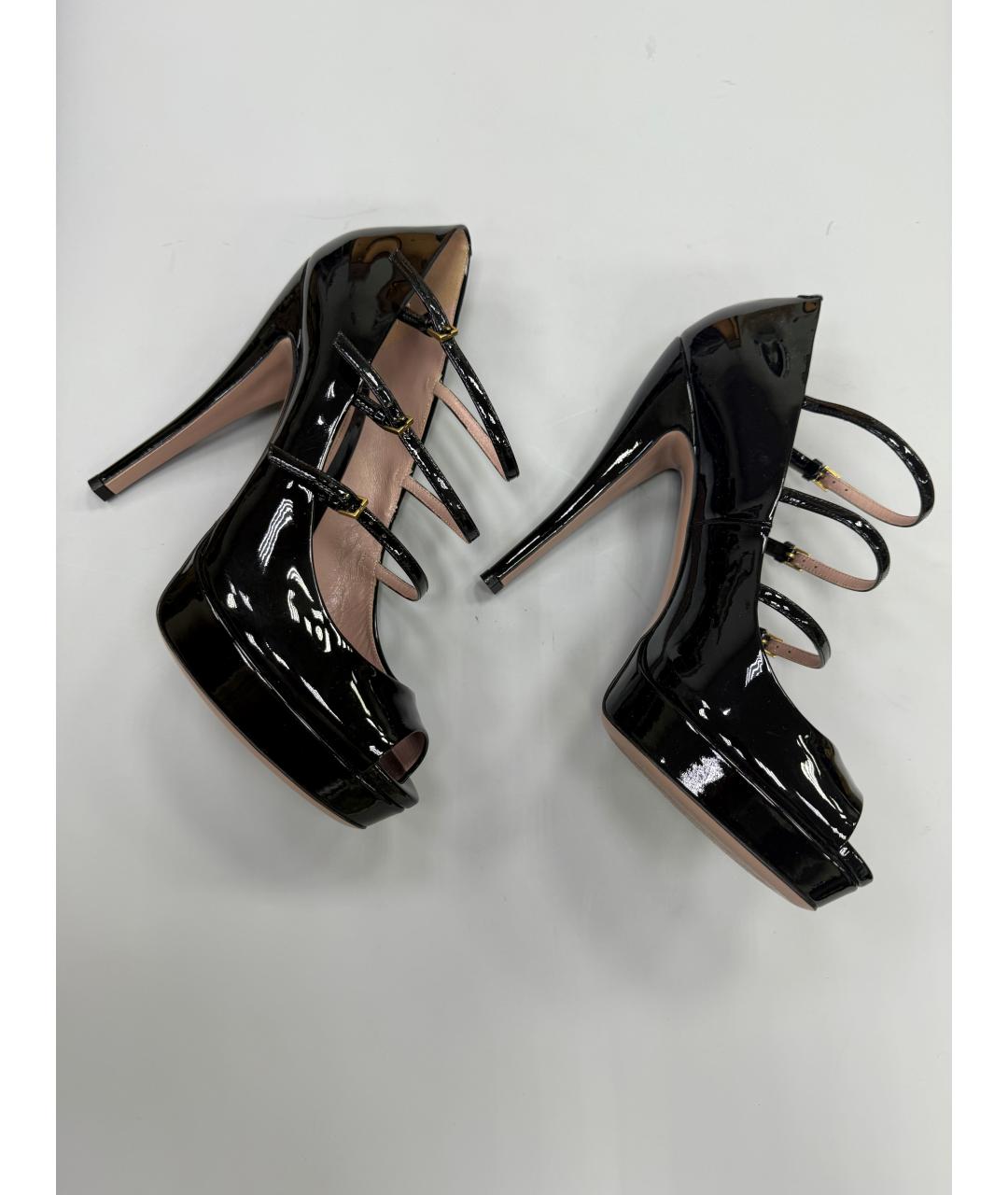 GUCCI Черные туфли из лакированной кожи, фото 2