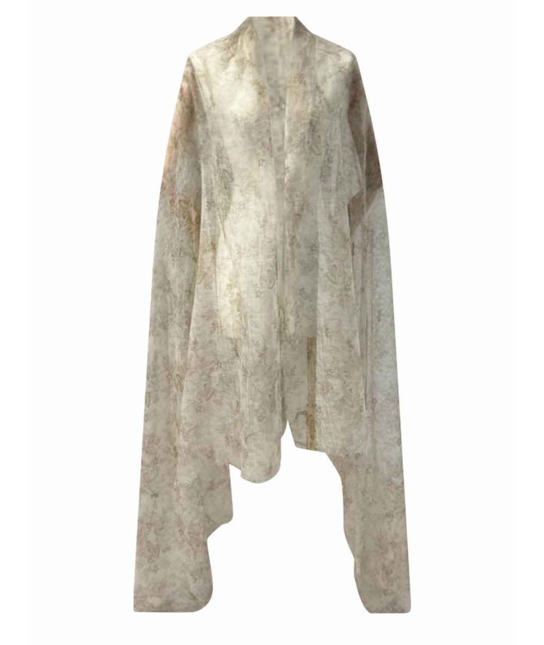 BRUNELLO CUCINELLI Бежевый кашемировый платок, фото 1