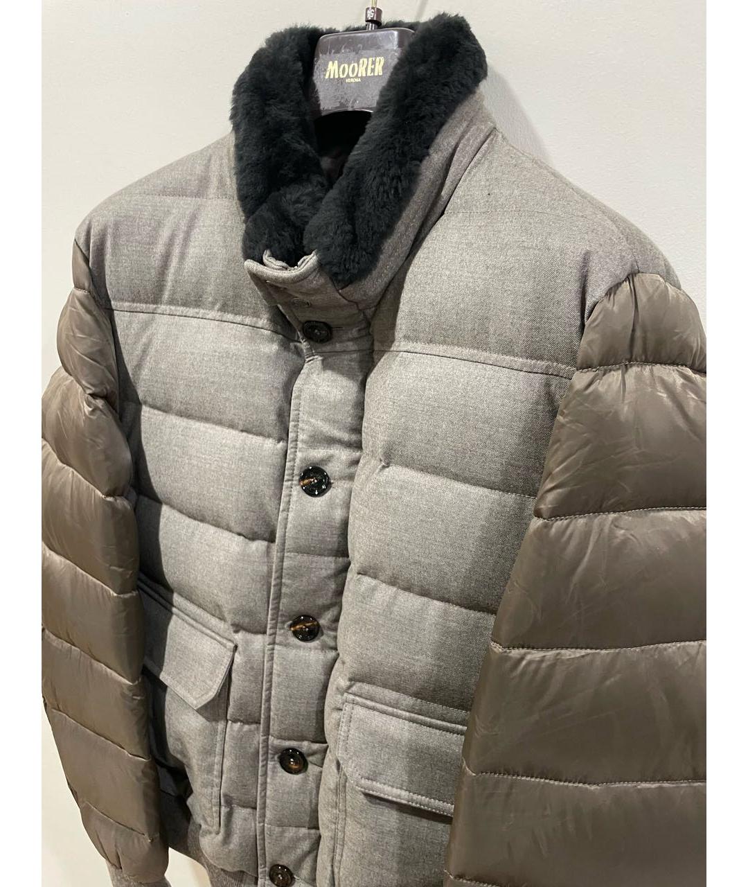 MOORER Хаки полиэстеровый пуховик, фото 4