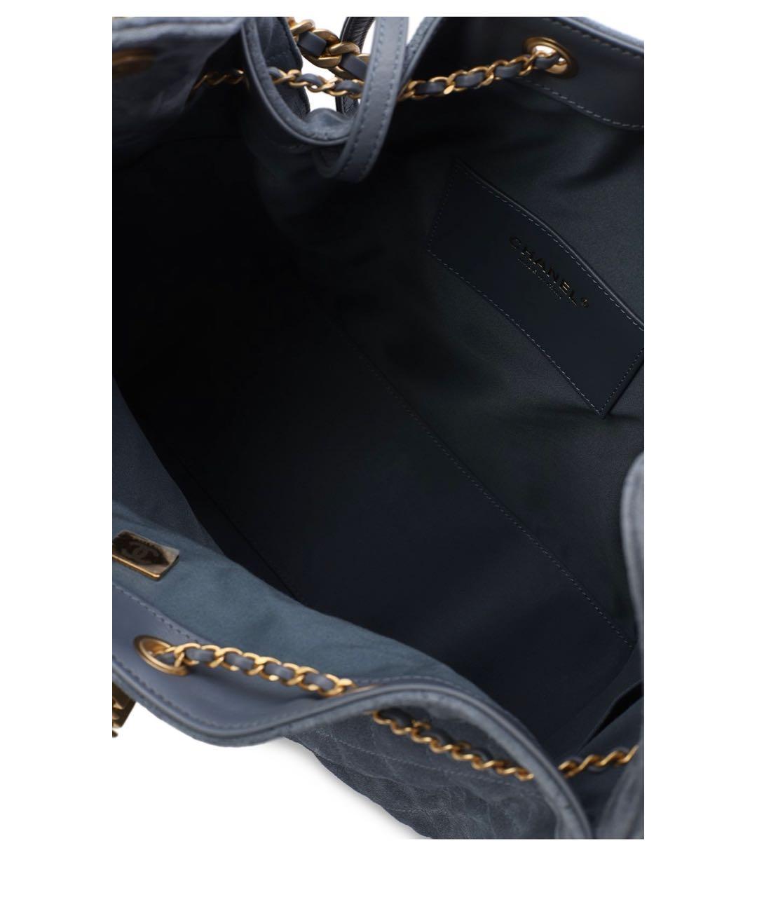 CHANEL Антрацитовая замшевая сумка через плечо, фото 6