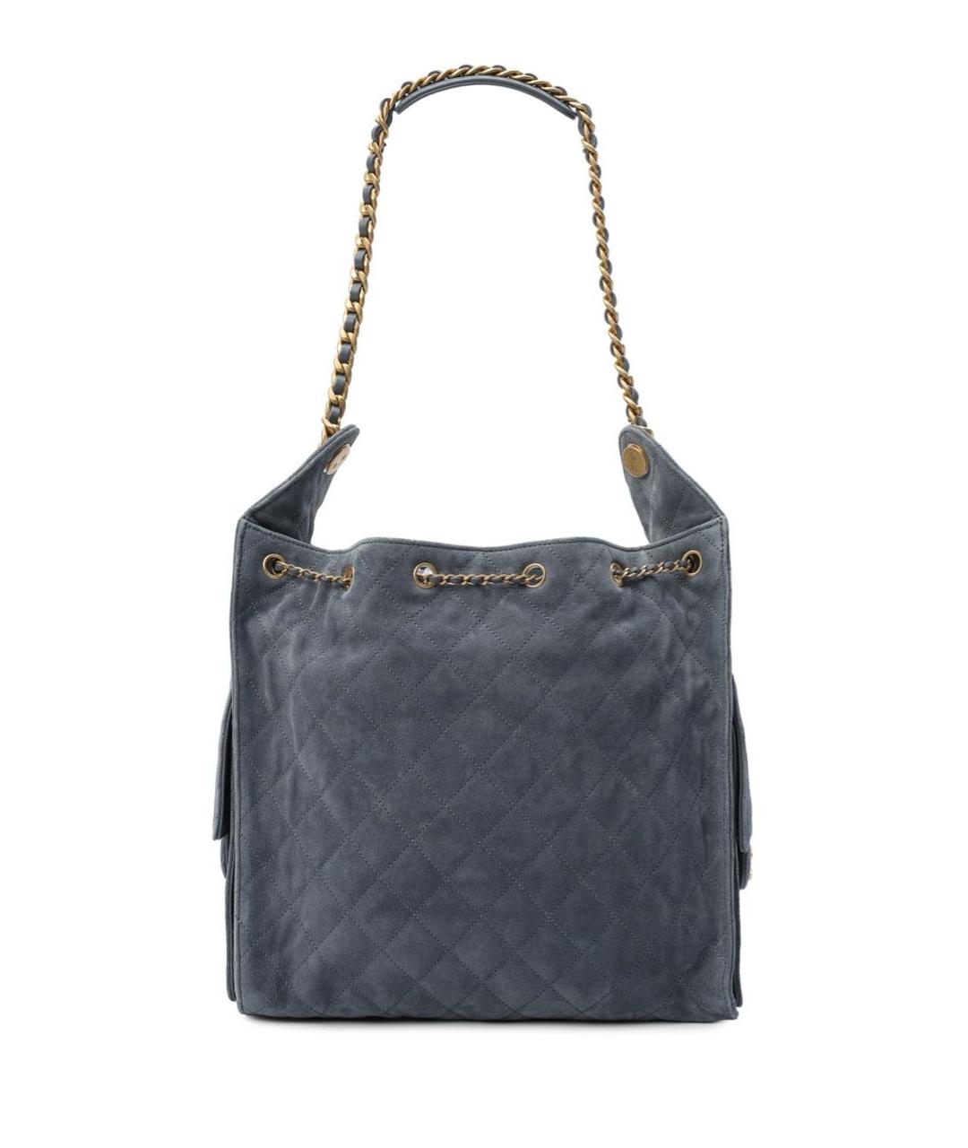 CHANEL Антрацитовая замшевая сумка через плечо, фото 3