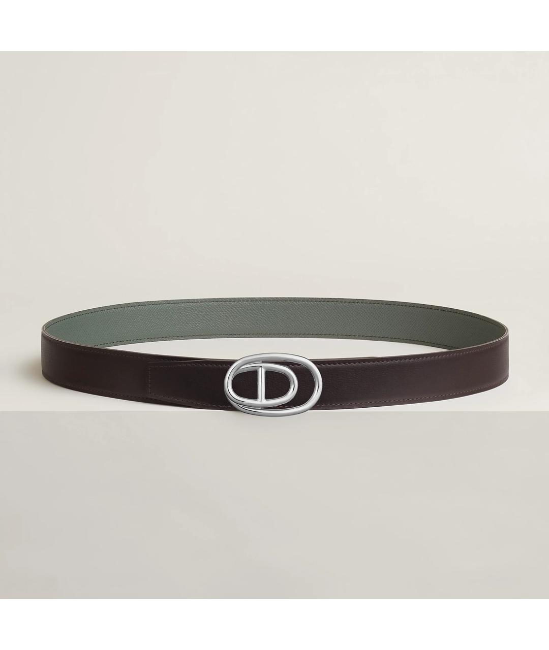 HERMES Коричневый кожаный ремень, фото 3