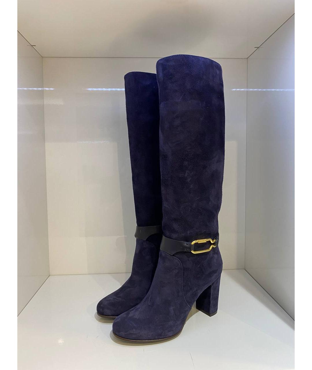 SERGIO ROSSI Фиолетовые замшевые сапоги, фото 2