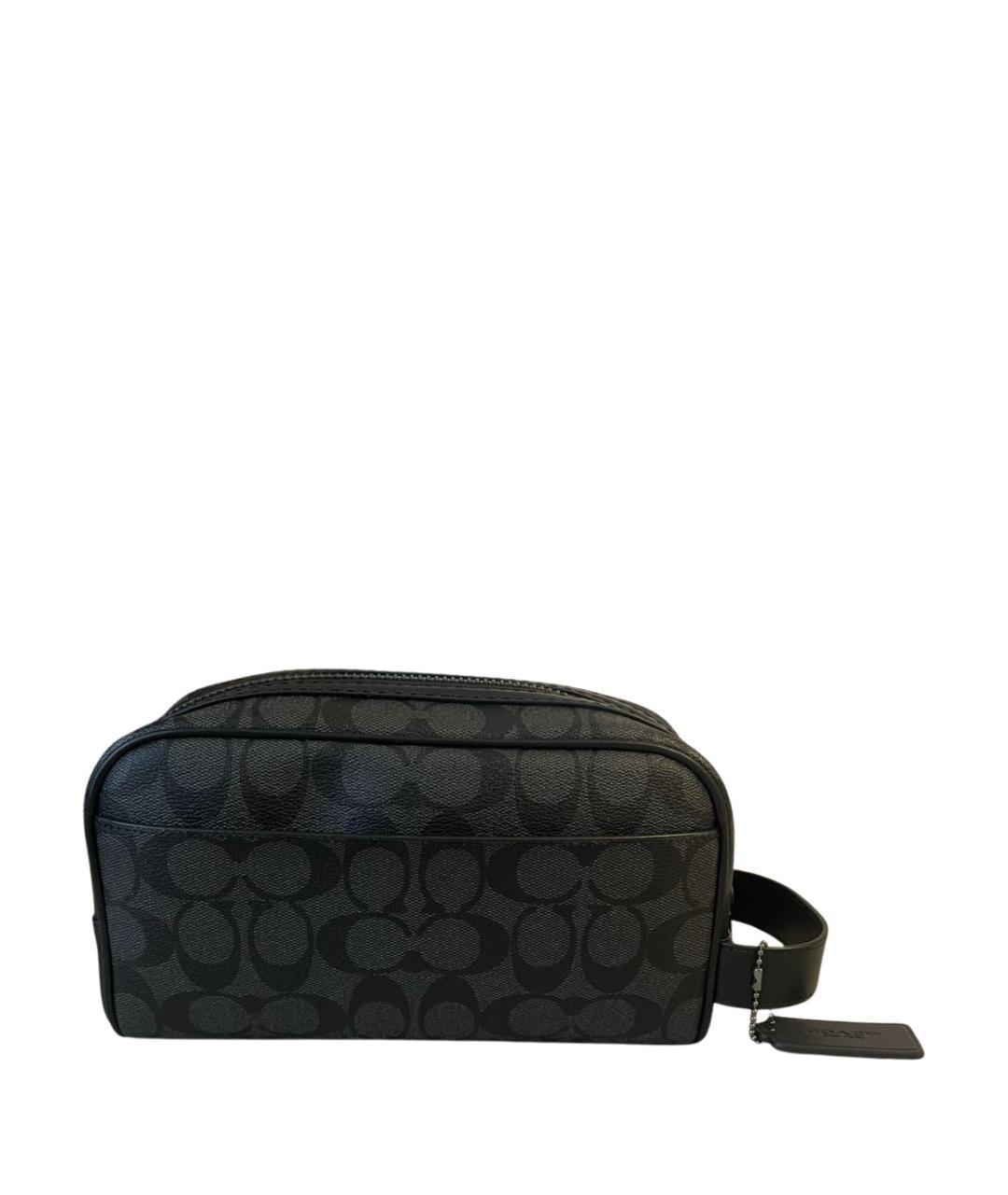 COACH Черная тканевая косметичка, фото 1