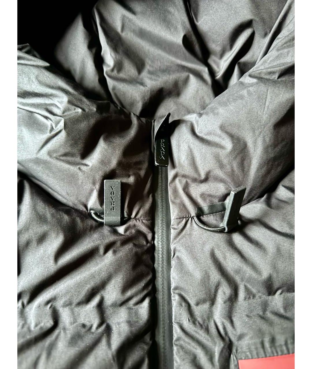 PRADA Темно-синий полиамидовый пуховик, фото 4