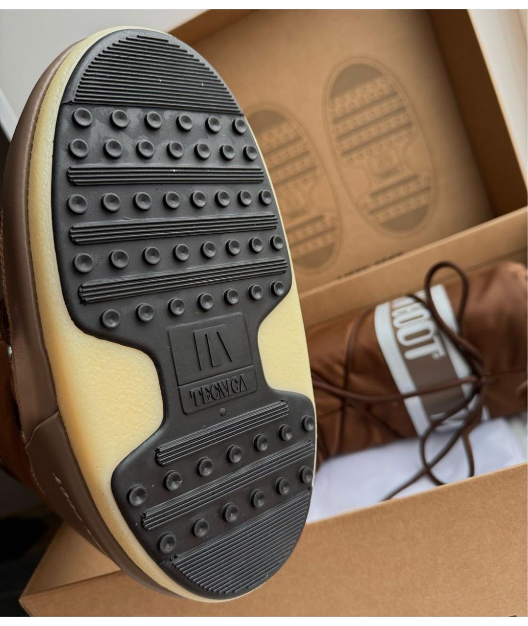 MOON BOOT Коричневые синтетические сапоги, фото 8