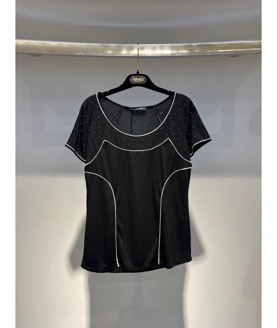 VERSACE Черная футболка, фото 3