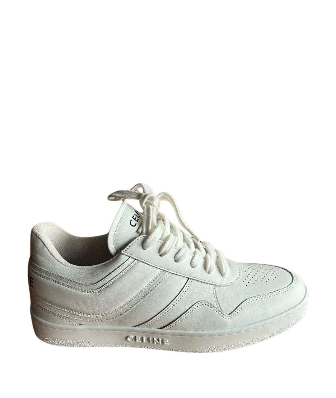 CELINE Белые кожаные кеды, фото 1