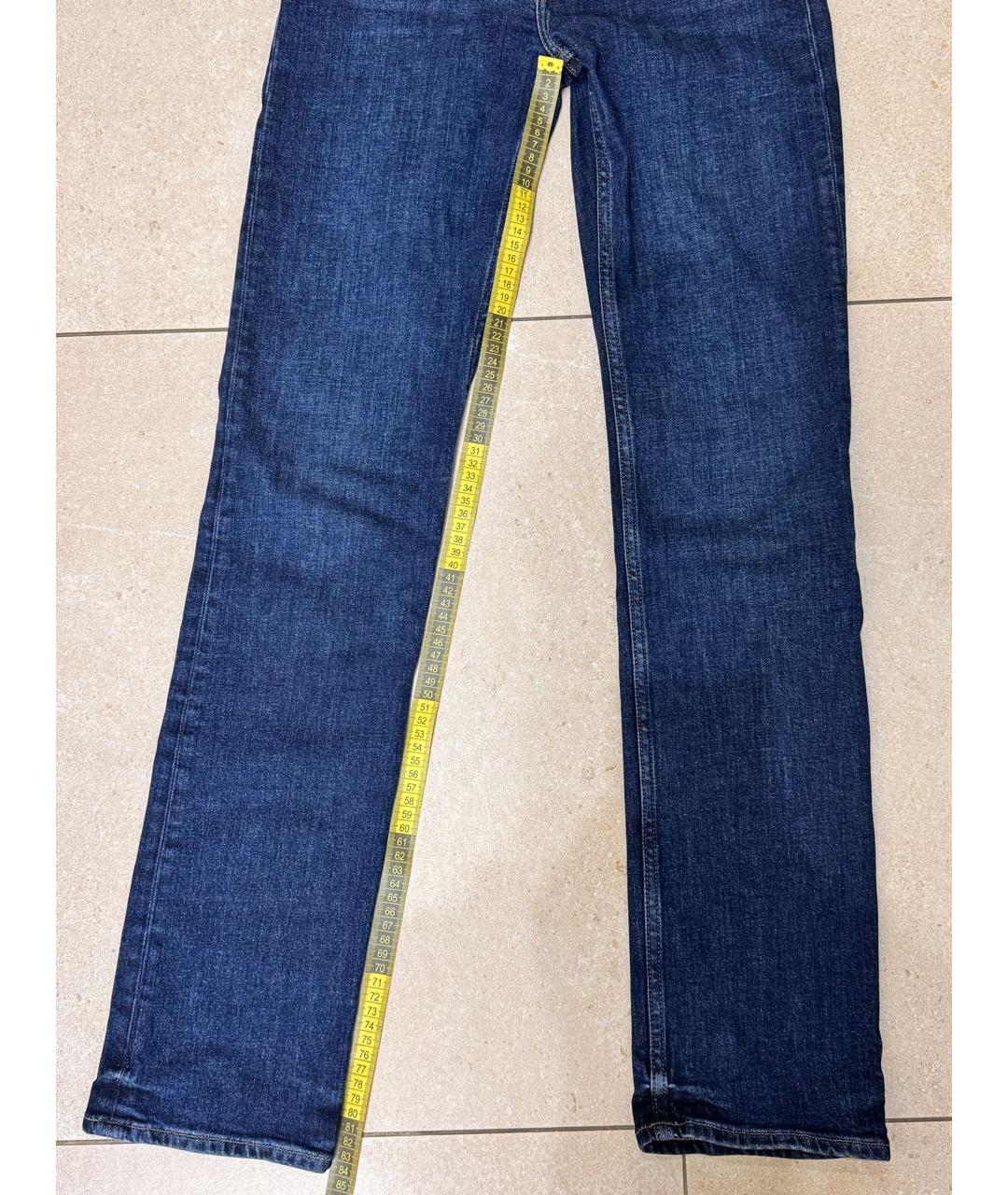 POLO RALPH LAUREN Темно-синие хлопко-эластановые прямые джинсы, фото 7