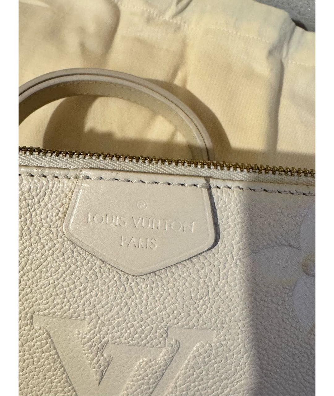 LOUIS VUITTON Бежевая кожаная сумка через плечо, фото 8