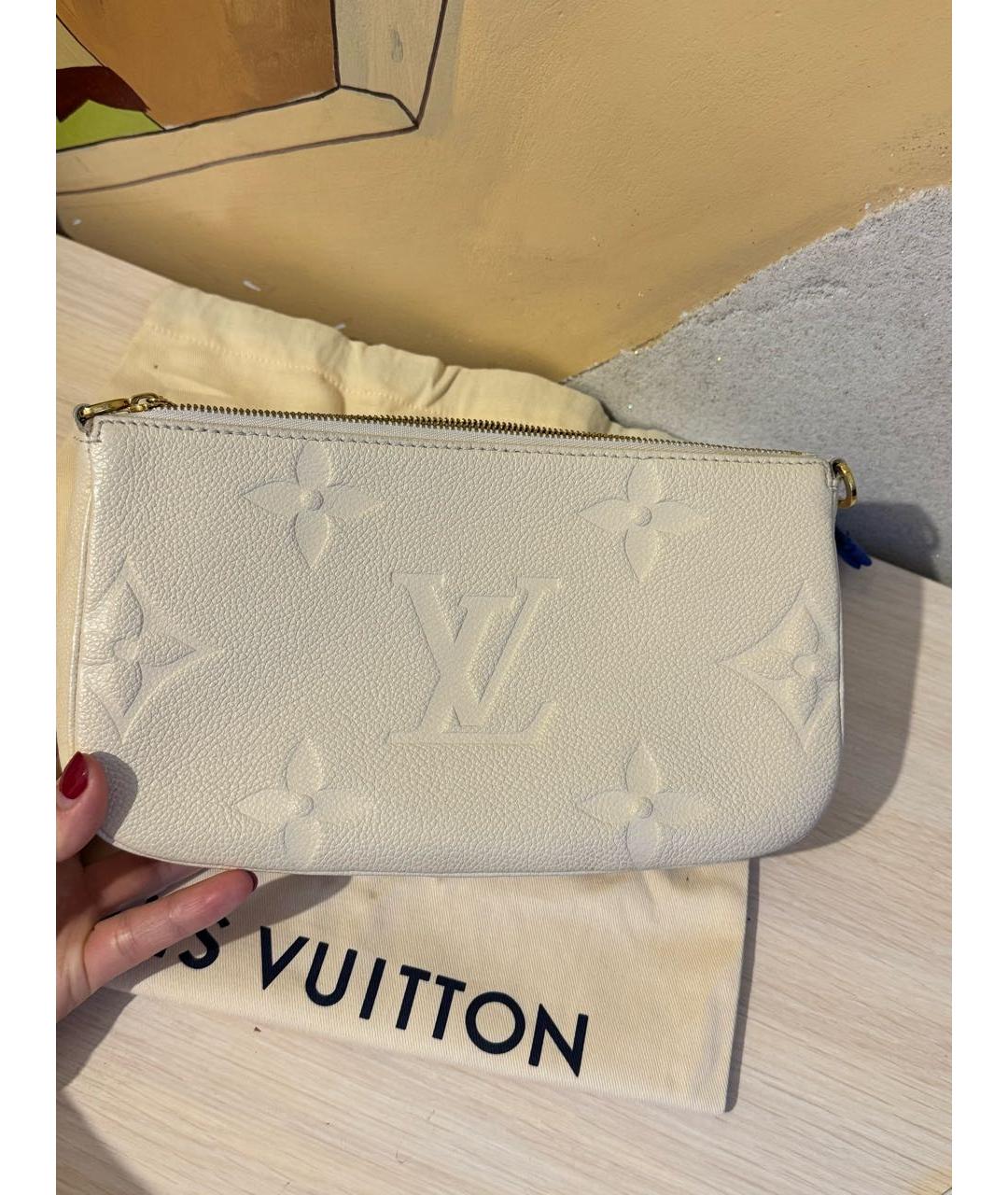 LOUIS VUITTON Бежевая кожаная сумка через плечо, фото 2