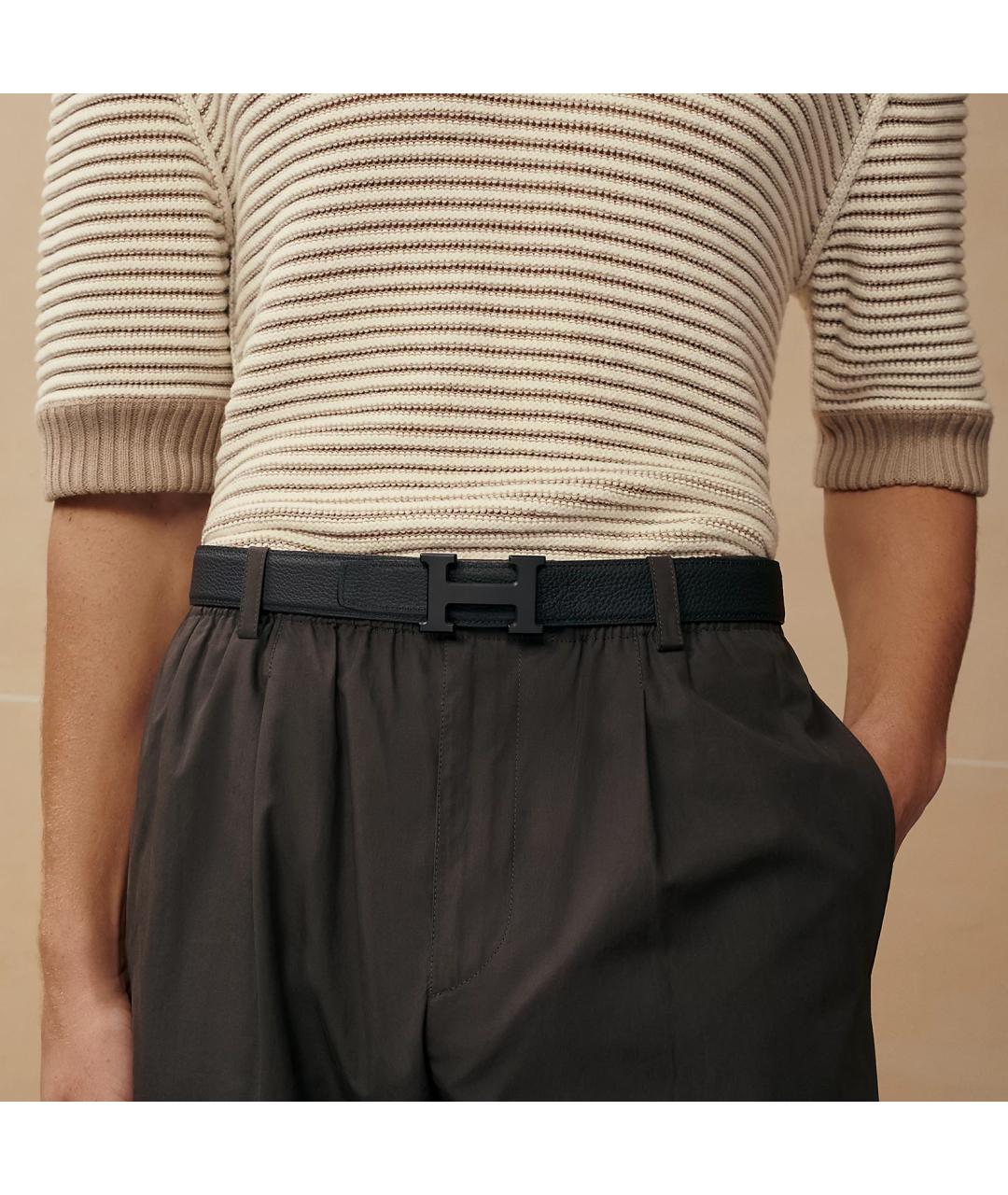 HERMES Коричневый кожаный ремень, фото 3