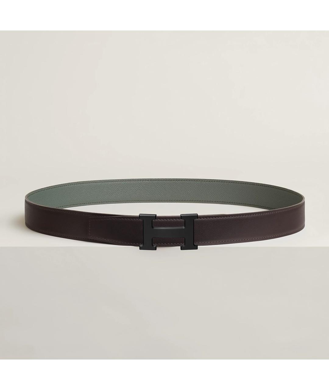 HERMES Коричневый кожаный ремень, фото 4