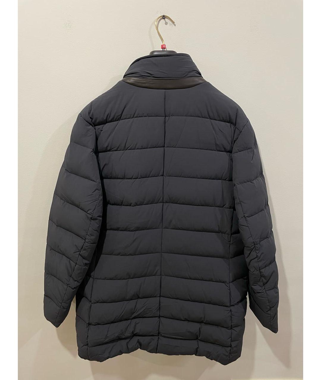 MOORER Темно-синий полиэстеровый пуховик, фото 2