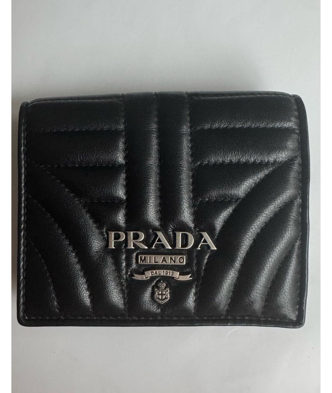 PRADA Черный кожаный кошелек, фото 8