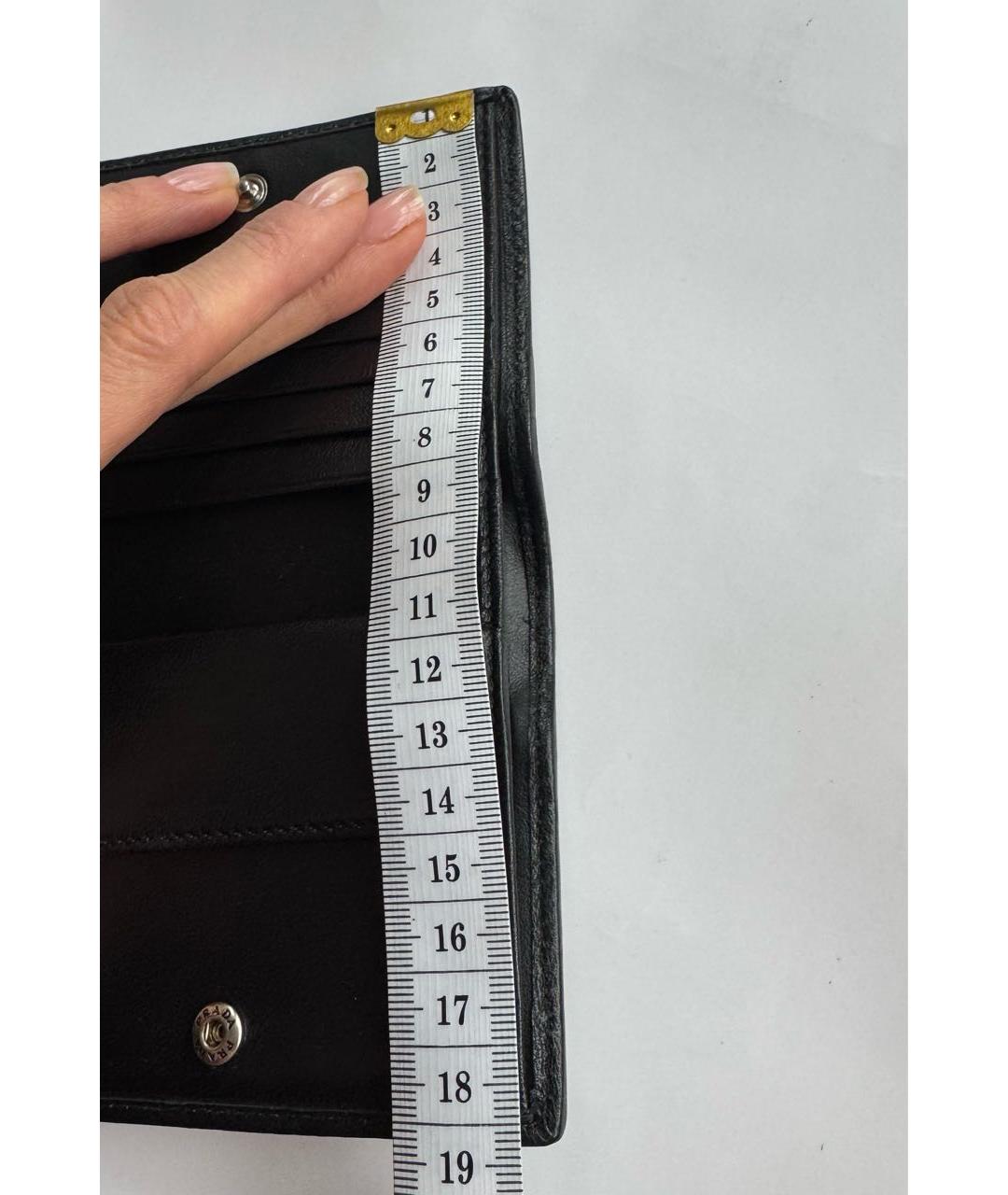 PRADA Черный кожаный кошелек, фото 6