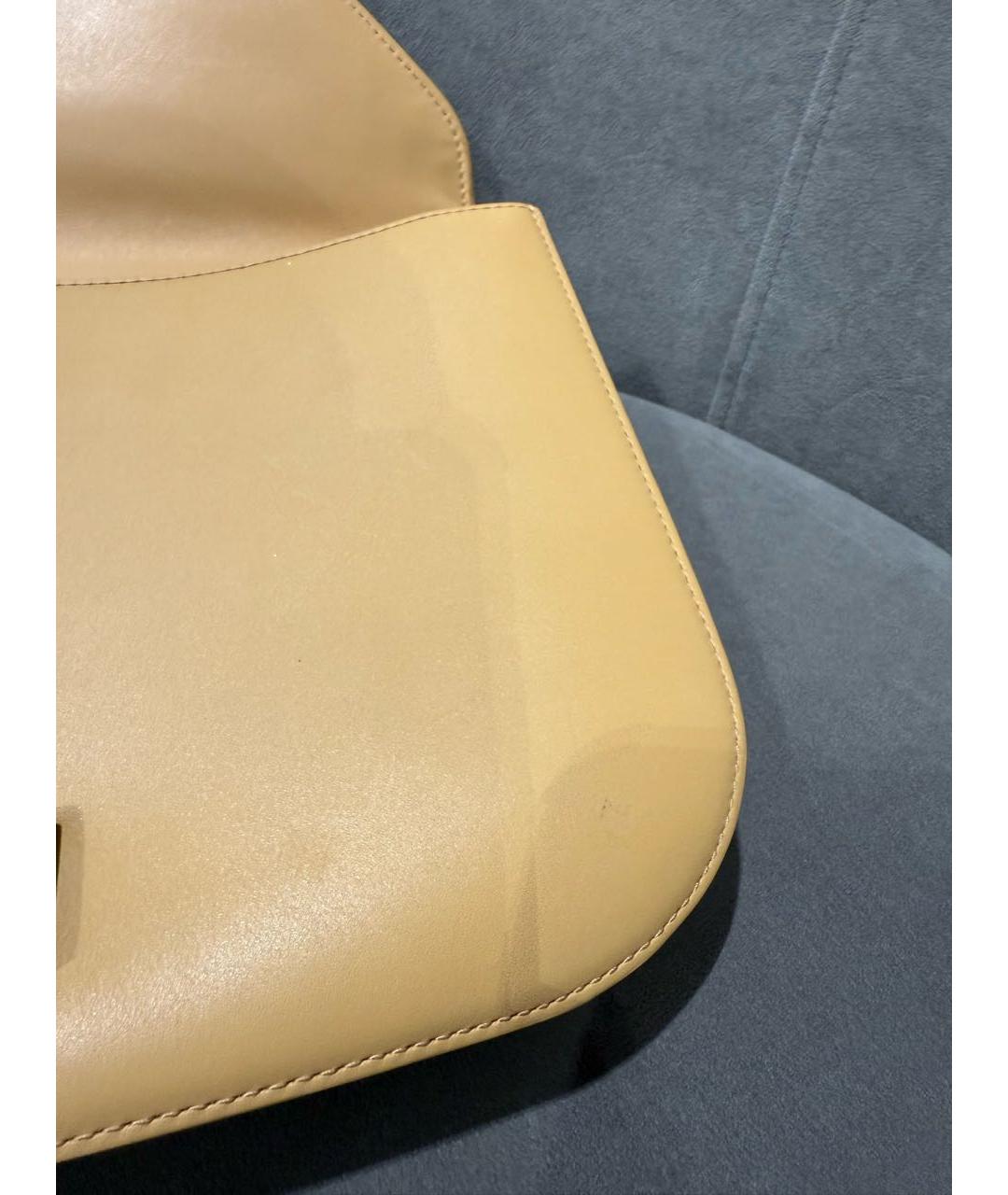 BOTTEGA VENETA Бежевая кожаная сумка через плечо, фото 6