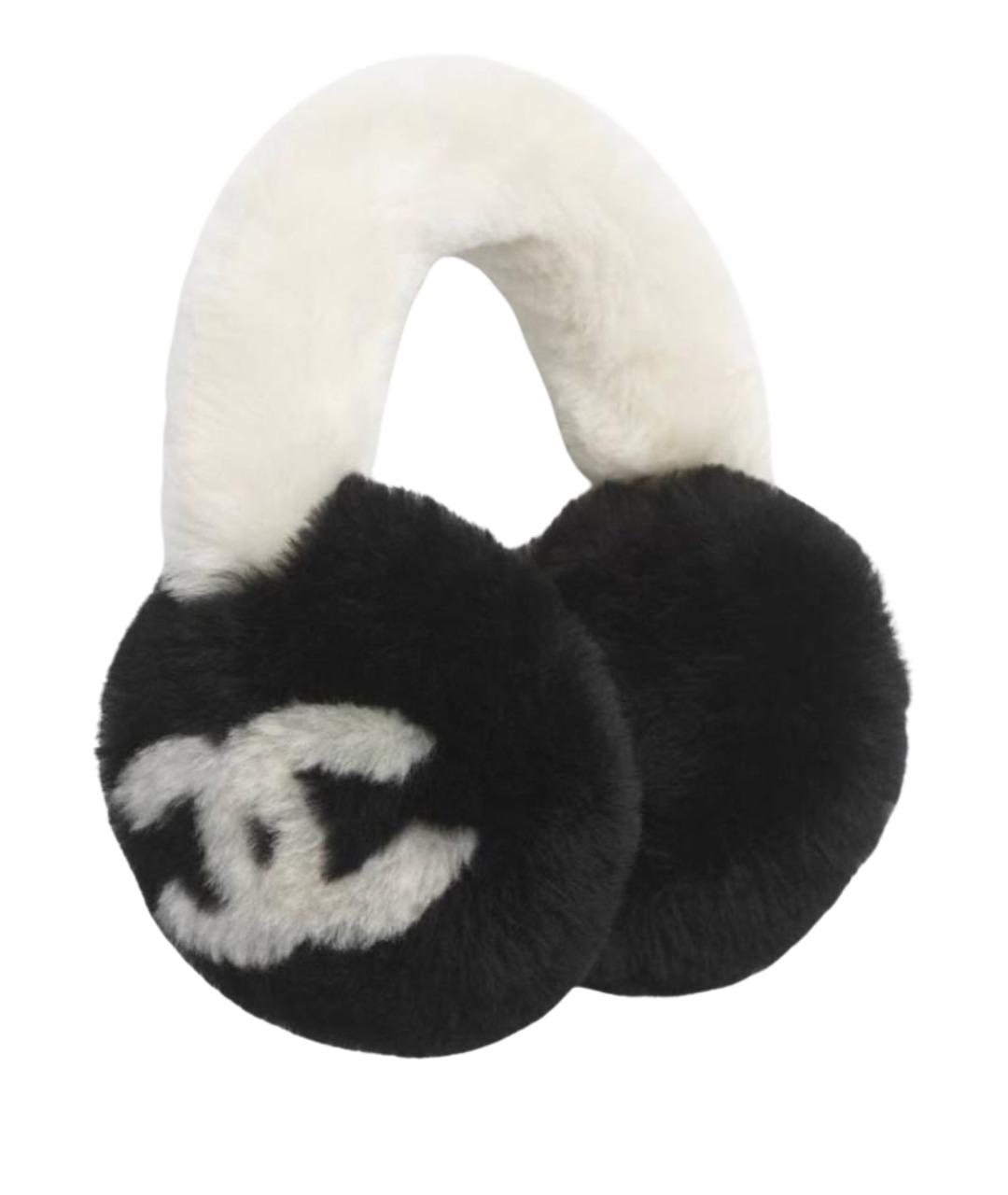 CHANEL Черные шерстяные наушники, фото 1
