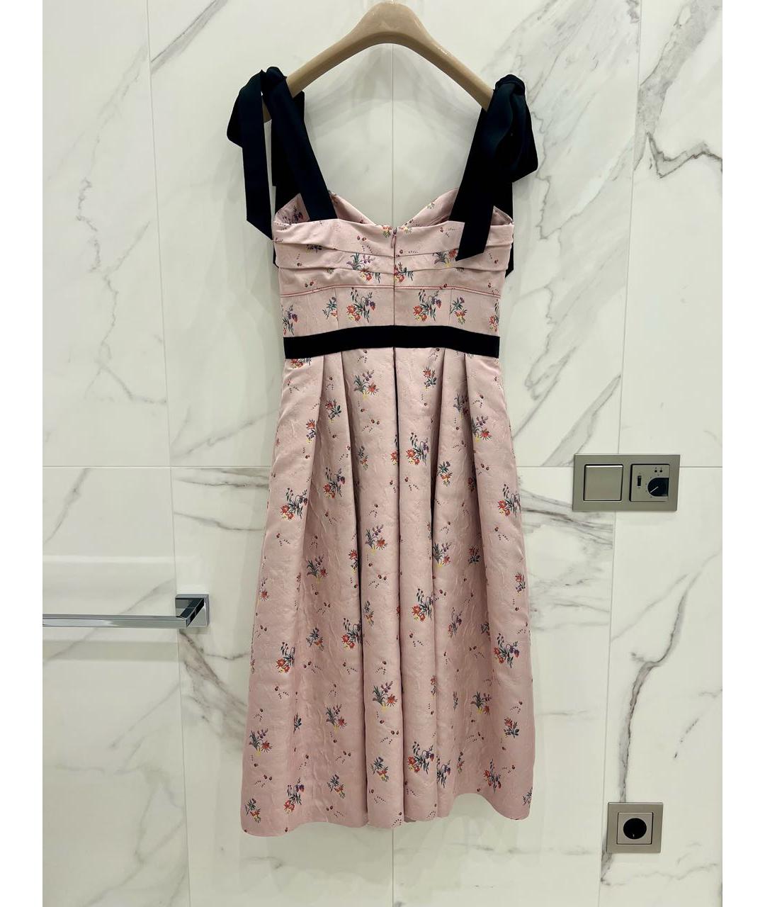 CAROLINA HERRERA Розовое коктейльное платье, фото 2