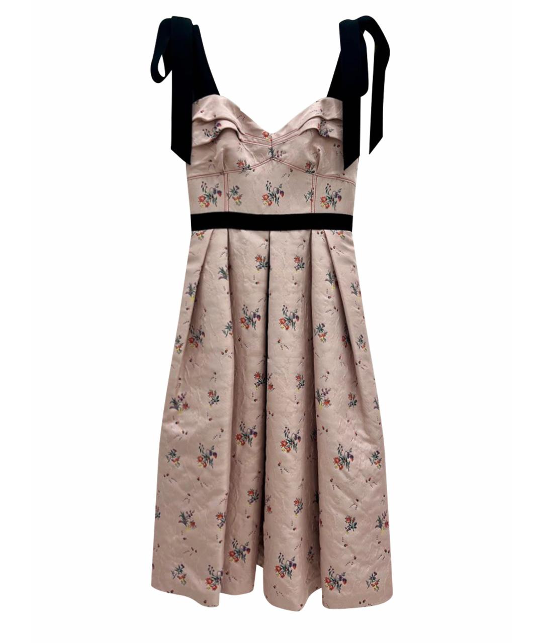 CAROLINA HERRERA Розовое коктейльное платье, фото 1