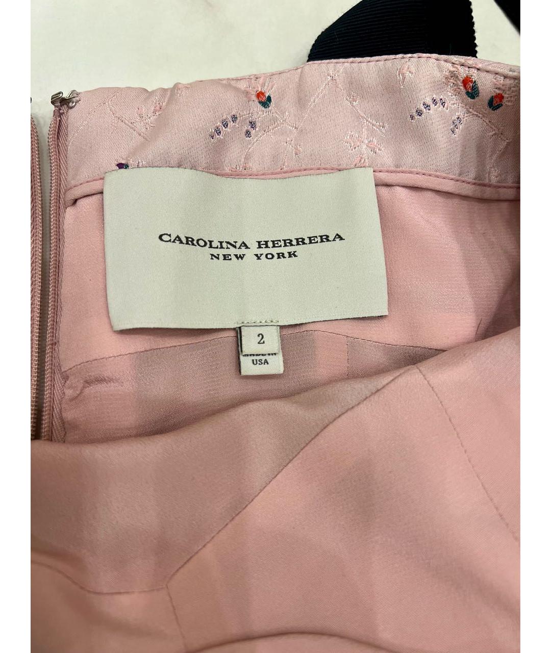 CAROLINA HERRERA Розовое коктейльное платье, фото 3
