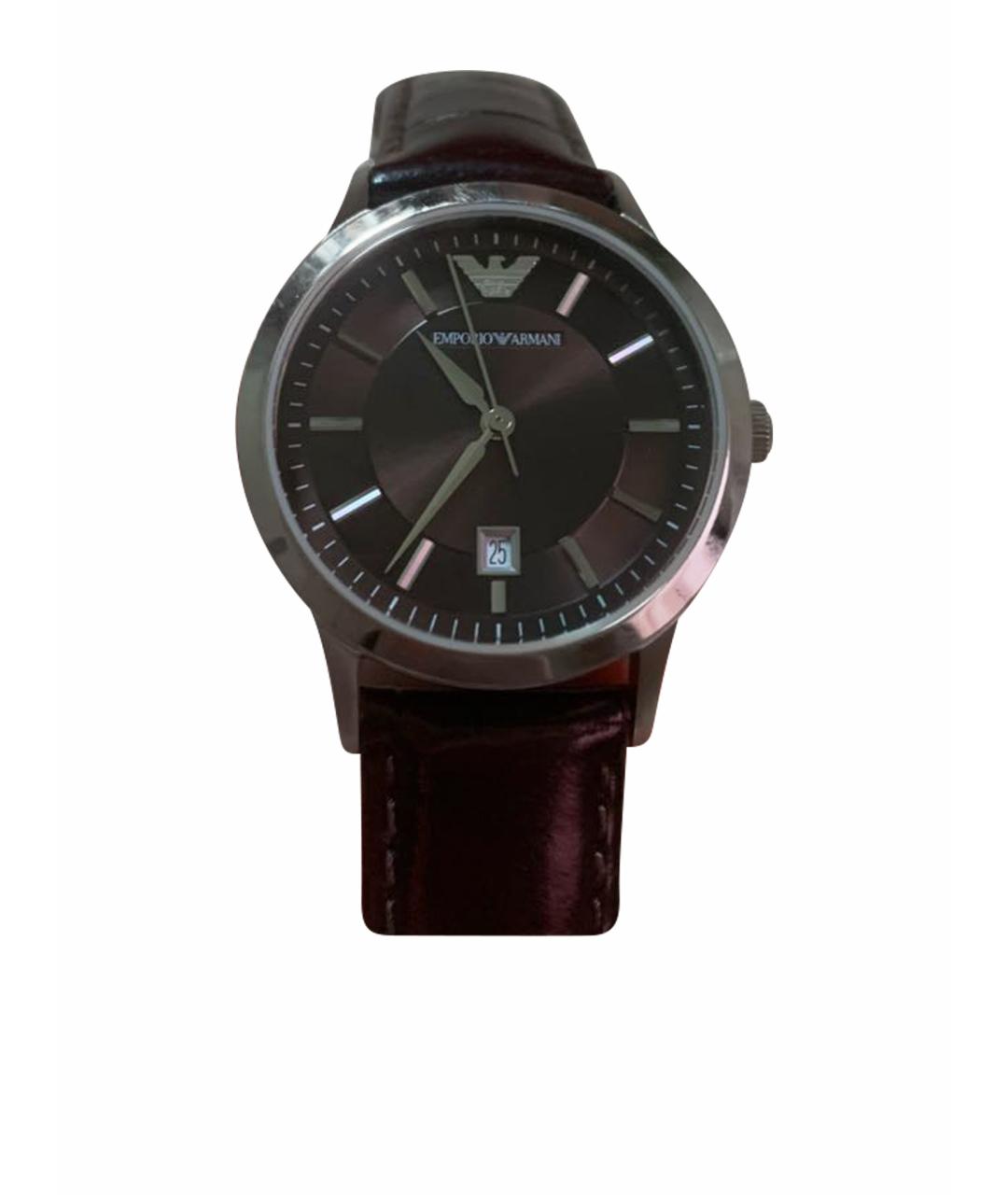 EMPORIO ARMANI Серебряные металлические часы, фото 1