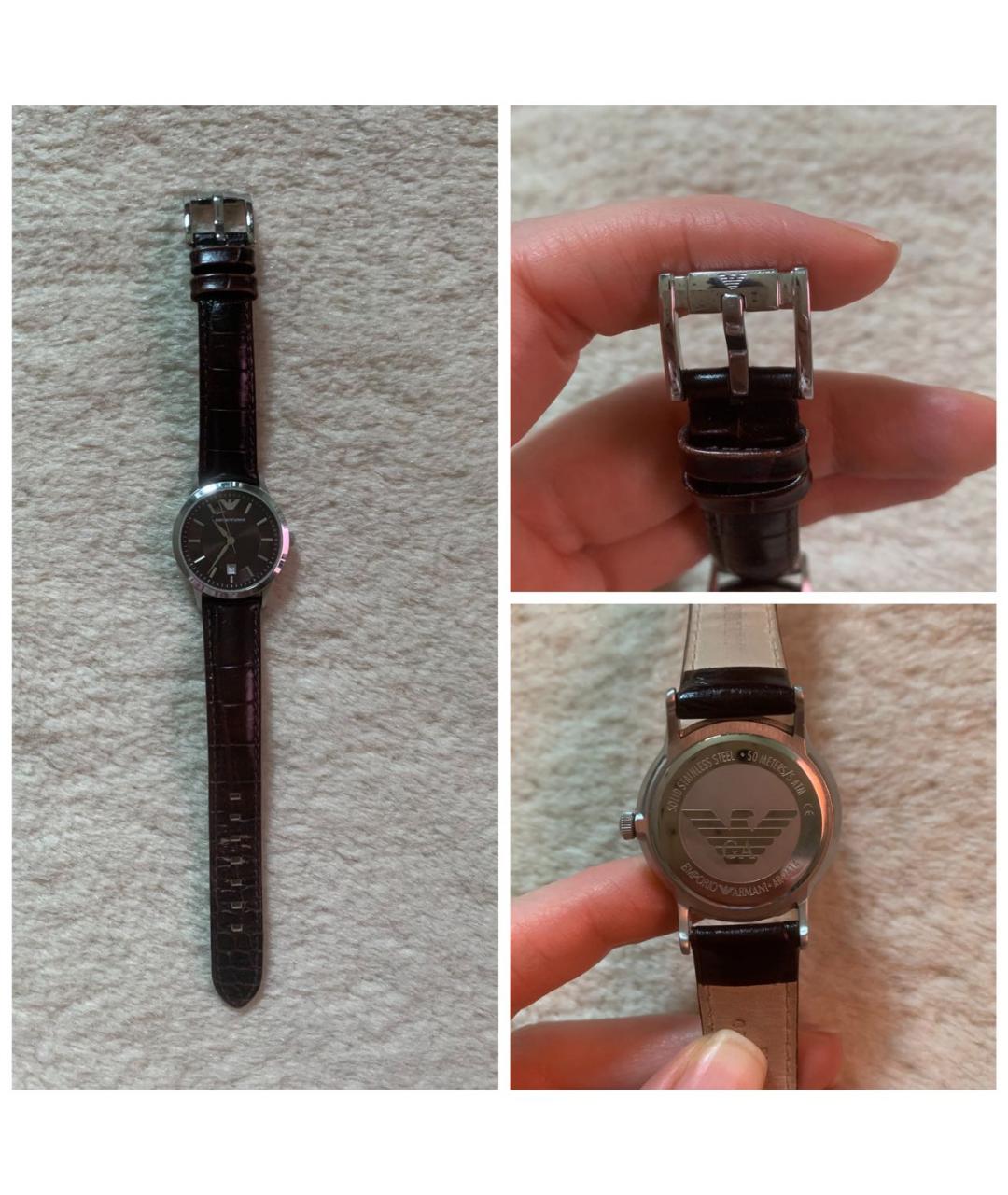 EMPORIO ARMANI Серебряные металлические часы, фото 3