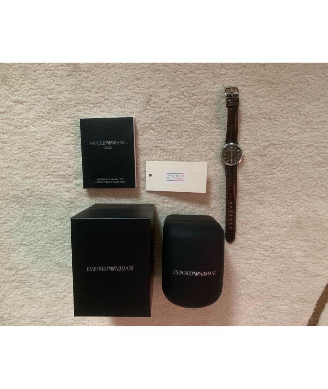 EMPORIO ARMANI Серебряные металлические часы, фото 4