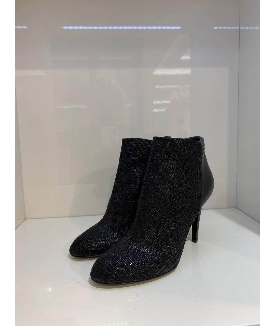 SERGIO ROSSI Черные кожаные ботинки, фото 2