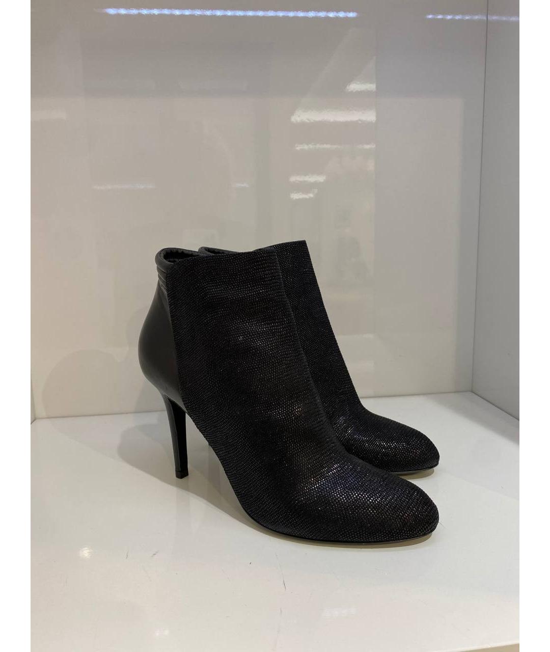 SERGIO ROSSI Черные кожаные ботинки, фото 4