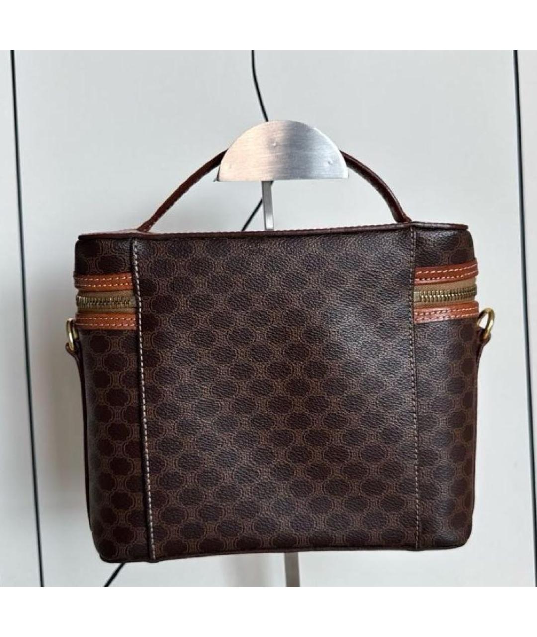 CELINE Коричневая кожаная сумка через плечо, фото 3