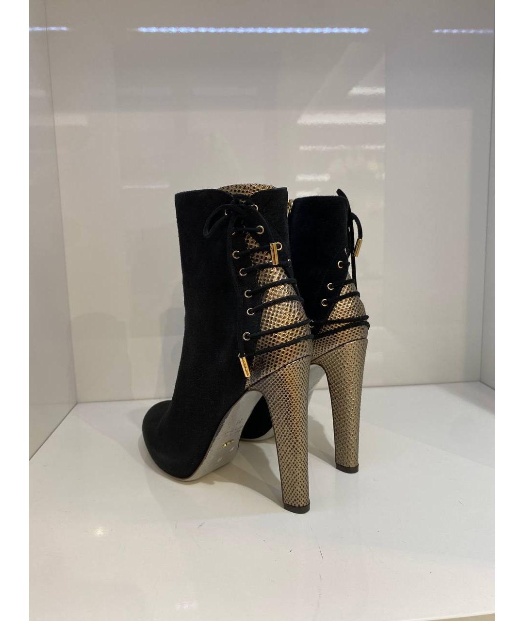 SERGIO ROSSI Черные замшевые ботинки, фото 3