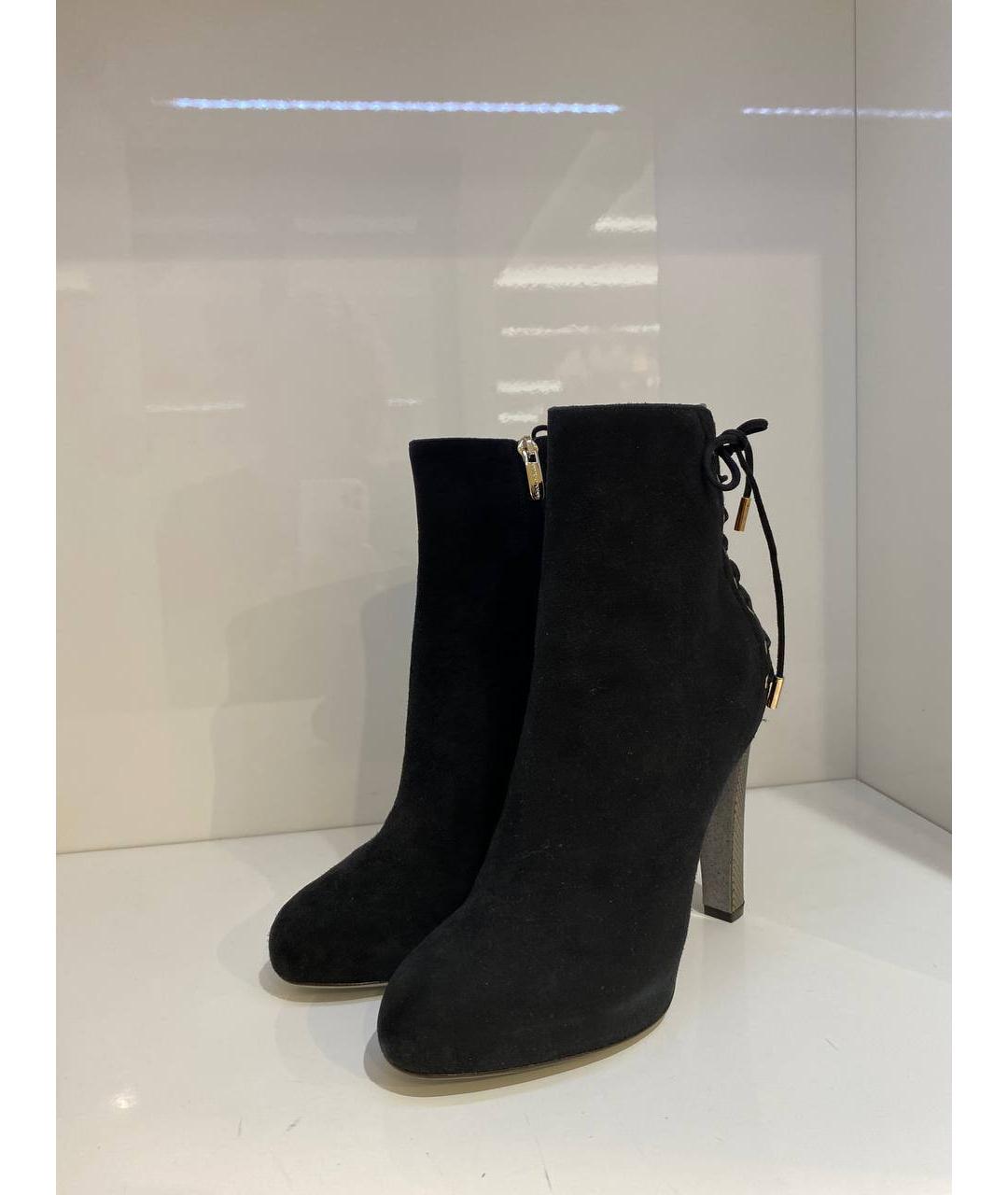 SERGIO ROSSI Черные замшевые ботинки, фото 2