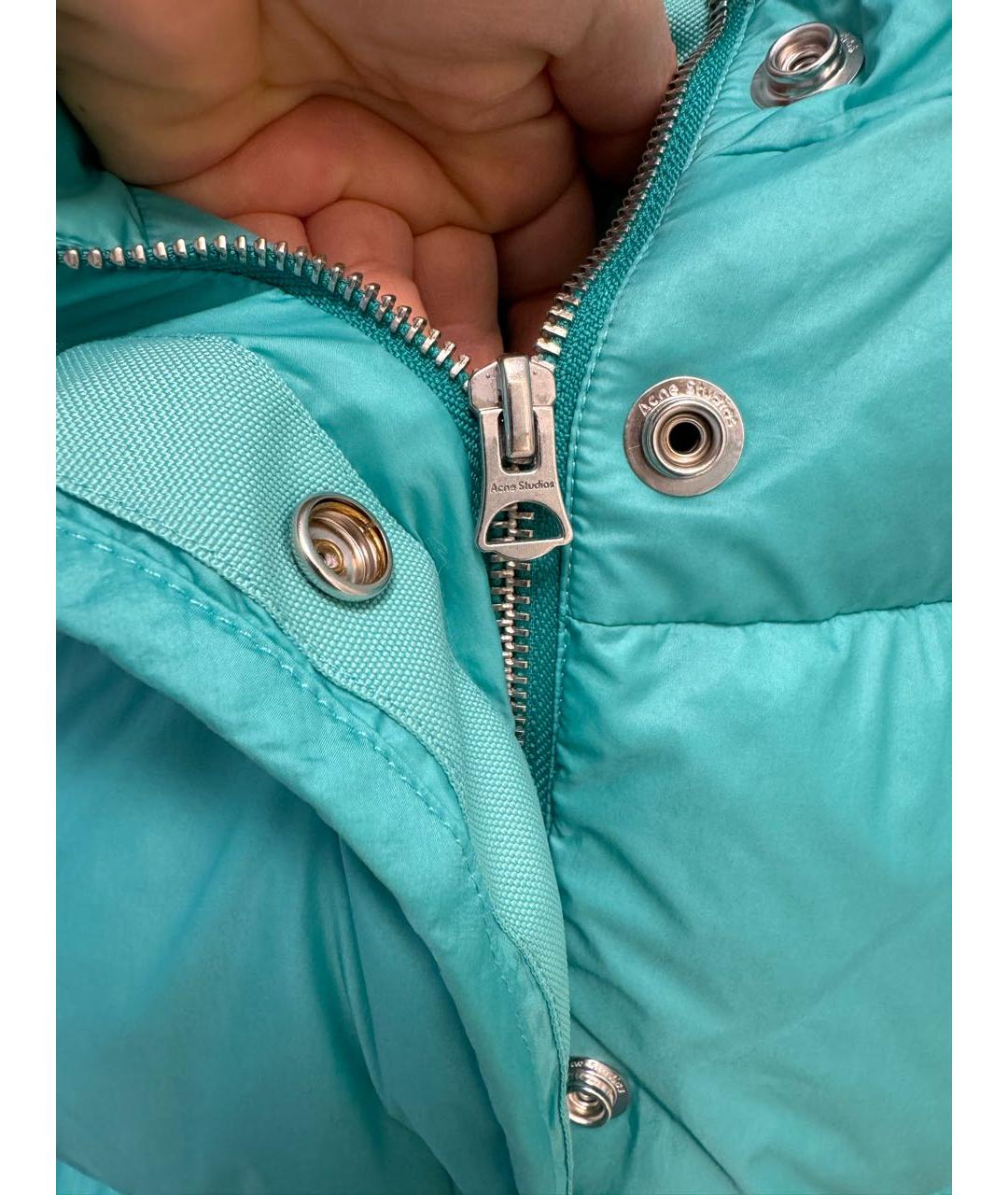ACNE STUDIOS Бирюзовый пуховик, фото 3