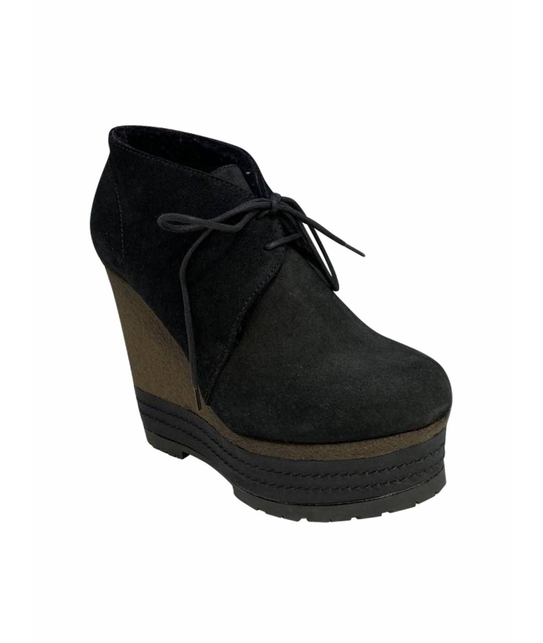 SERGIO ROSSI Черные замшевые ботинки, фото 1