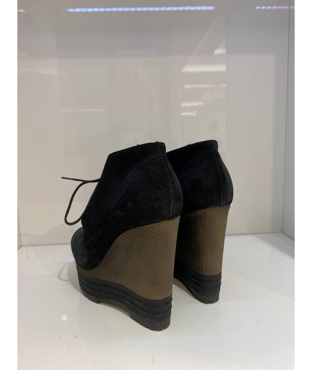 SERGIO ROSSI Черные замшевые ботинки, фото 3