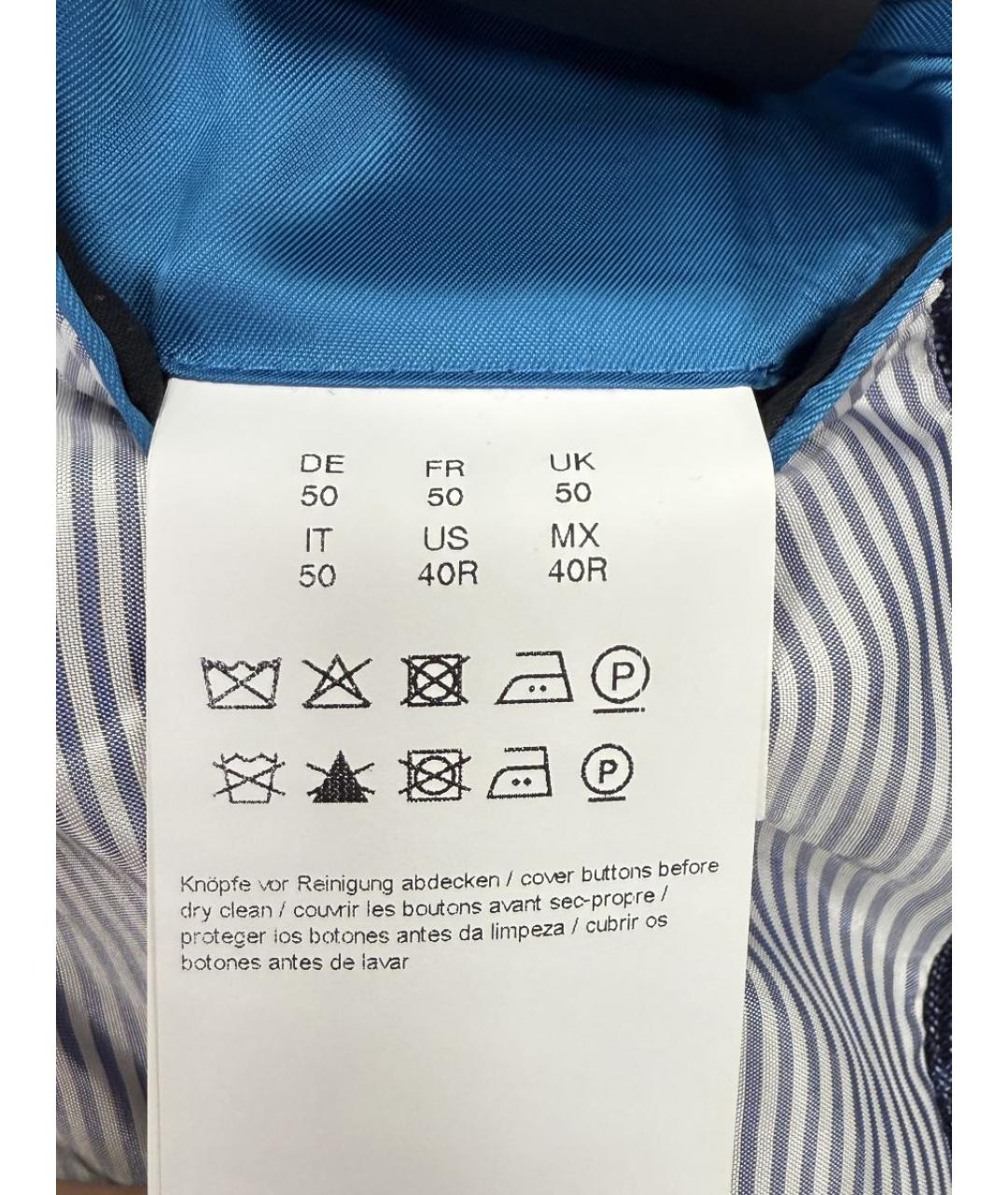 HUGO BOSS Синий шерстяной пиджак, фото 5